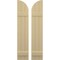 Ekena Millwork Americraft 3-Board (2 Batten) Wood Joined Board-n-Batten Shutters w/ Arch Top, ARW101BQ311X77NTH, PR ARW101BQ311X77NTH - alternate 1